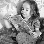 Little boy reading