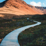 winding path through mountains