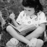 Little girl reading