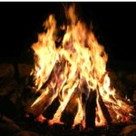 Closup of a campfire