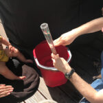 Tom, J and Amanda during water play