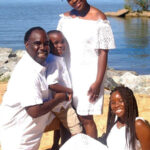 Family portrait on the beach