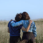 Friends hugging