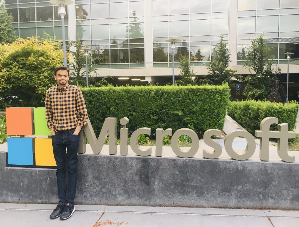 Madhu outside Microsoft