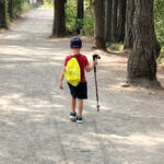 boy hiking